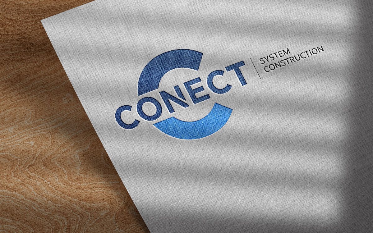 Projekt logo Conect System Construction - Clouds Agencja Reklamowa Białystok