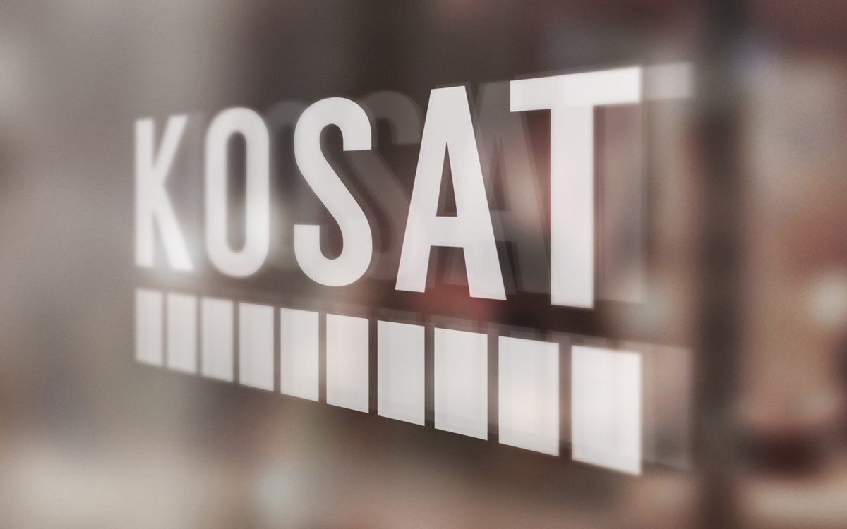 Projekt logo KOSAT - Agencja Reklamowa Białystok