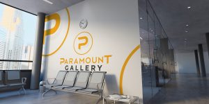 Projekt logo Paramount Gallery - Clouds Agencja Reklamowa Białystok