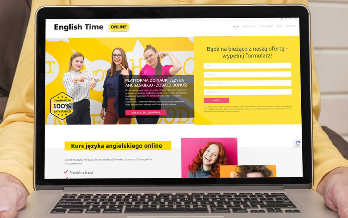 Projekt i wdrożenie platformy e-learningowej Englishtime Online - Projektowanie stron internetowych Clouds.pl