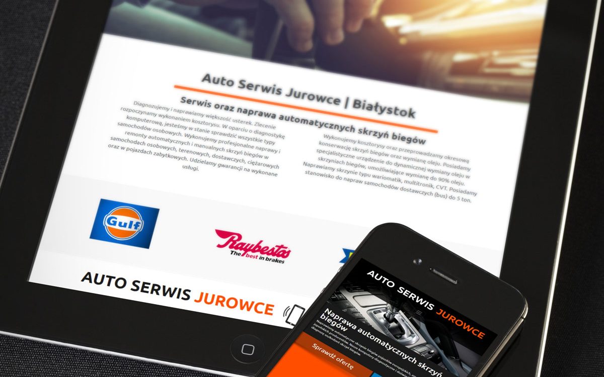 Projekt i wykonanie strony internetowej Autoserwis Jurowce - Projektowanie stron internetowych Clouds.pl