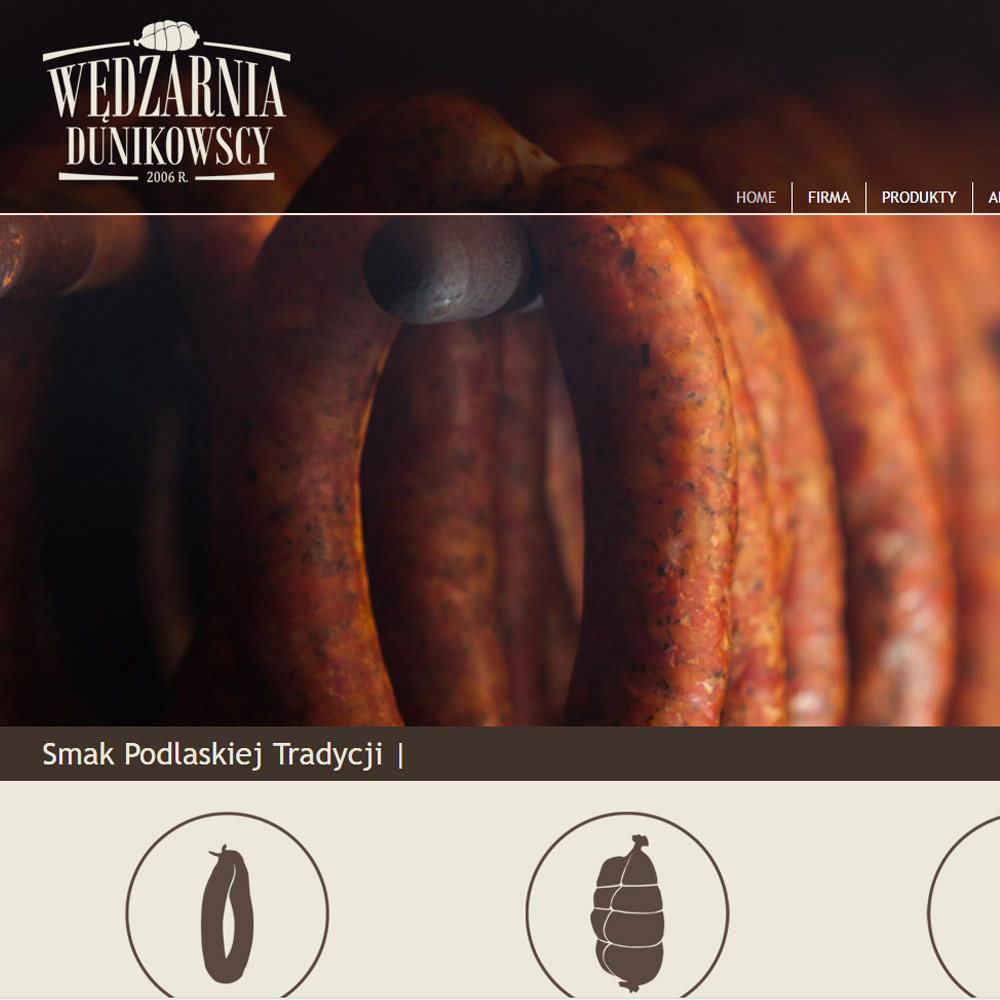 Strona internetowa – www.wedzarnia-dunikowscy.pl