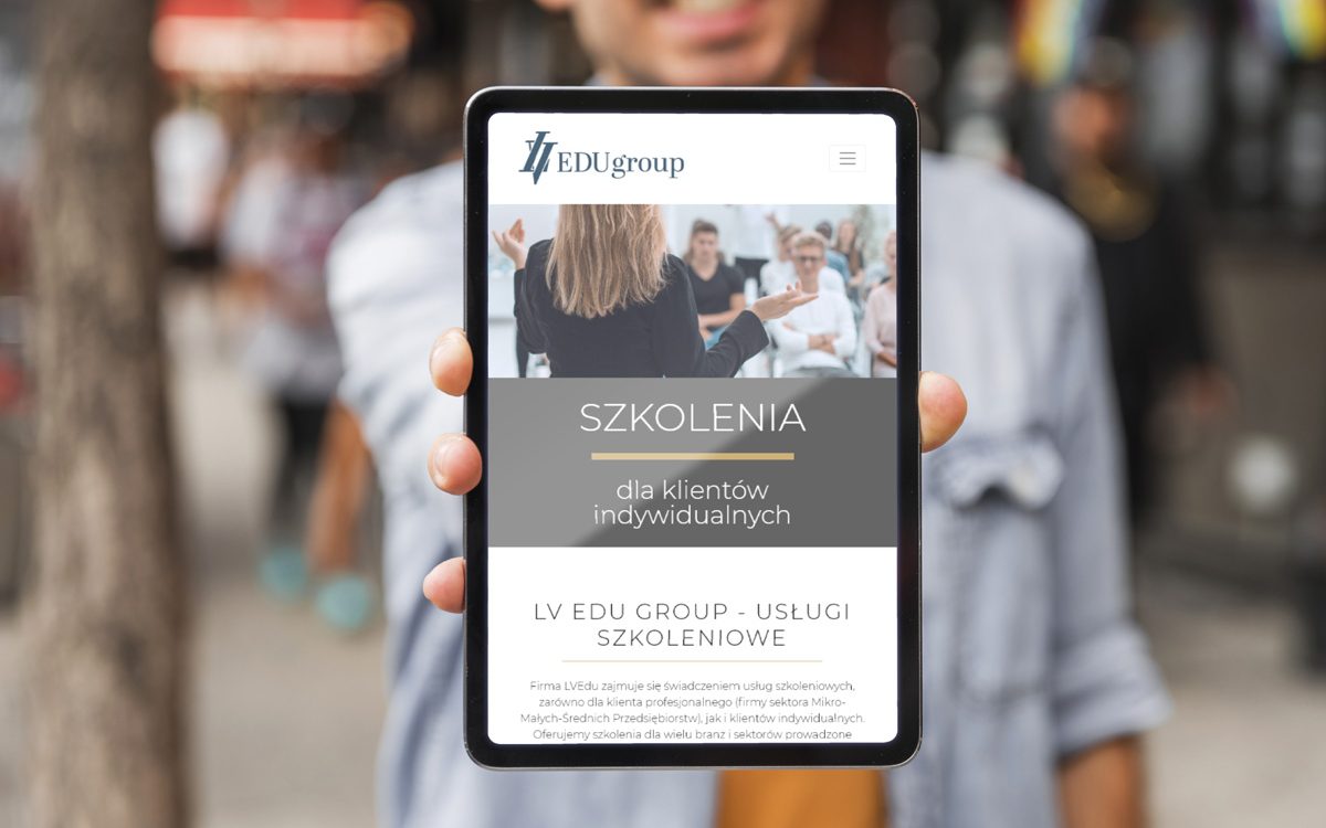 Projekt strony internetowej - LV Edu Group- Clouds Agencja Reklamowa Białystok