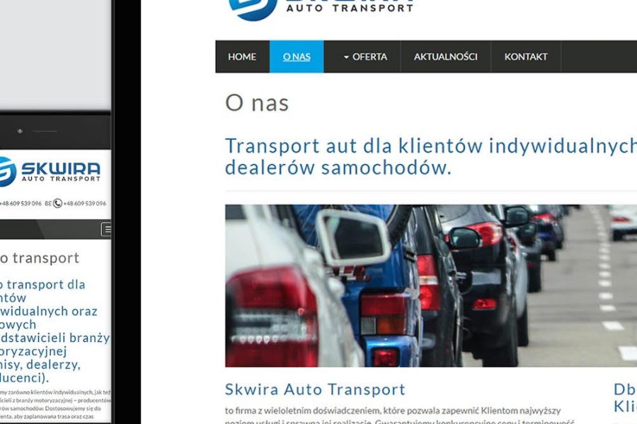 Strona internetowa – www.skwira-transport.pl